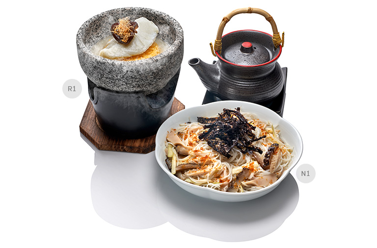鳕鱼石锅泡饭, Herbal Poached Rice, Silver Cod, Black Fungus